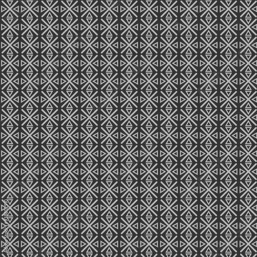 This black and white abstract seamless pattern is made by hand
