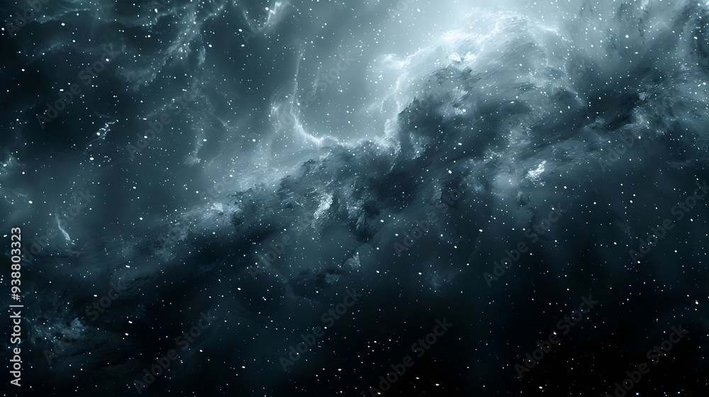 Obraz premium Celestial Canvas: Cosmic Dust and Starry Night, A Galactic Tapestry of Wonder