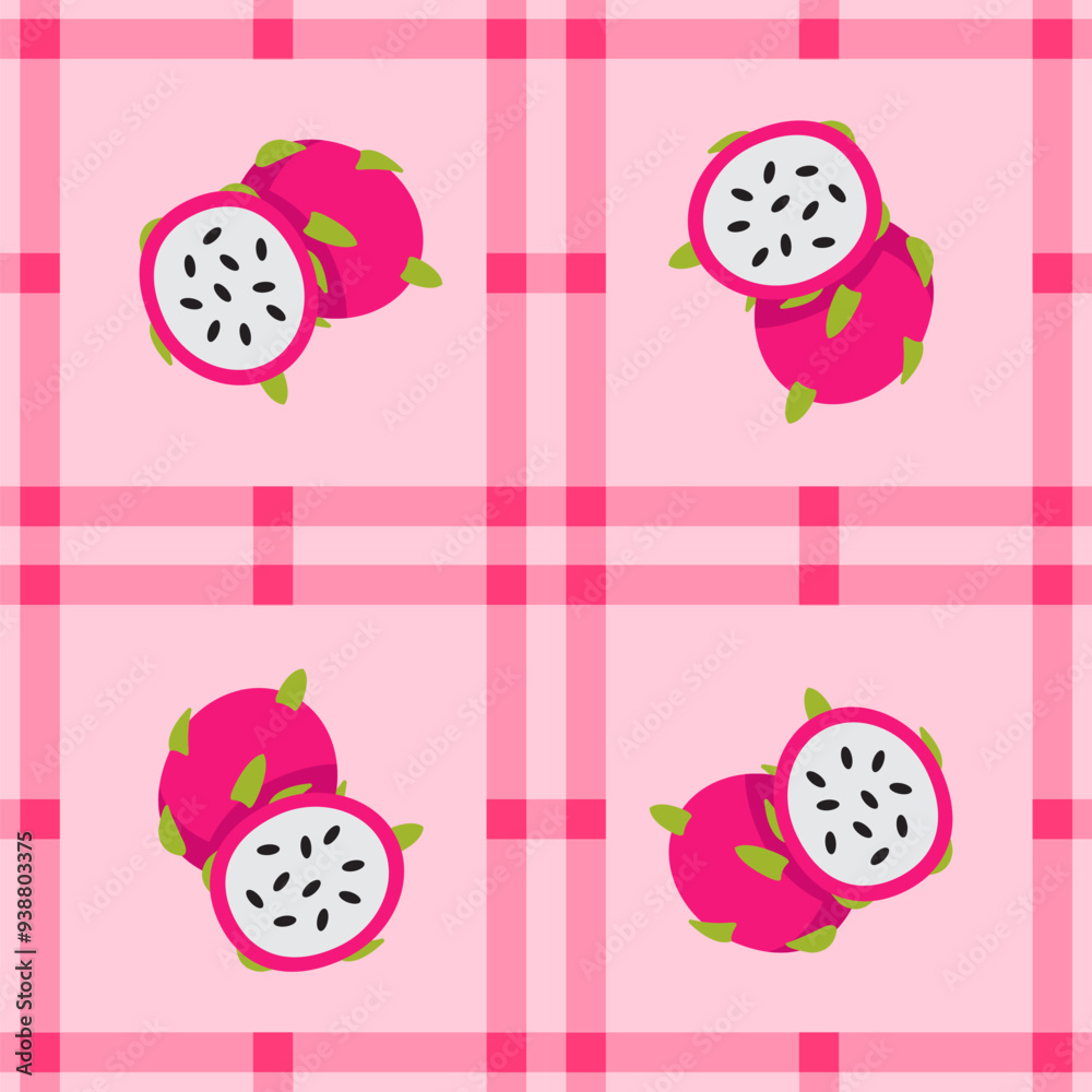 dragon fruit seamless for pattern fabric, simple dragon fruit cute repeat in square background, illustration fruit pattern wallpaper dragon fruit seamless for pattern fabric, simple dragon fruit cute repeat in square background, illustration fruit pattern wallpaper