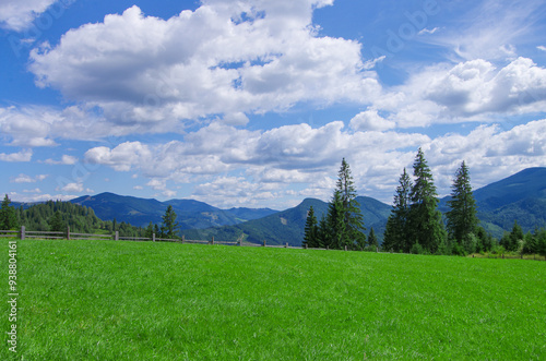 beautiful mountain landscape. mountain panorama. Carpathians, Ukraine