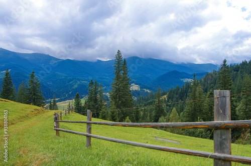 beautiful mountain landscape. mountain panorama. Carpathians, Ukraine