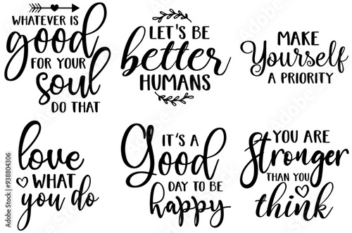 Simple Positive Labels And Badges, Calligraphic Lettering Set Vector Illustration for Sticker, Poster, Newsletter