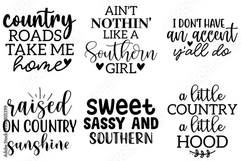 Minimal Southern Phrases, Labels And Badges Collection Vector Illustration for Bookmark, Presentation, T-Shirt Design photo