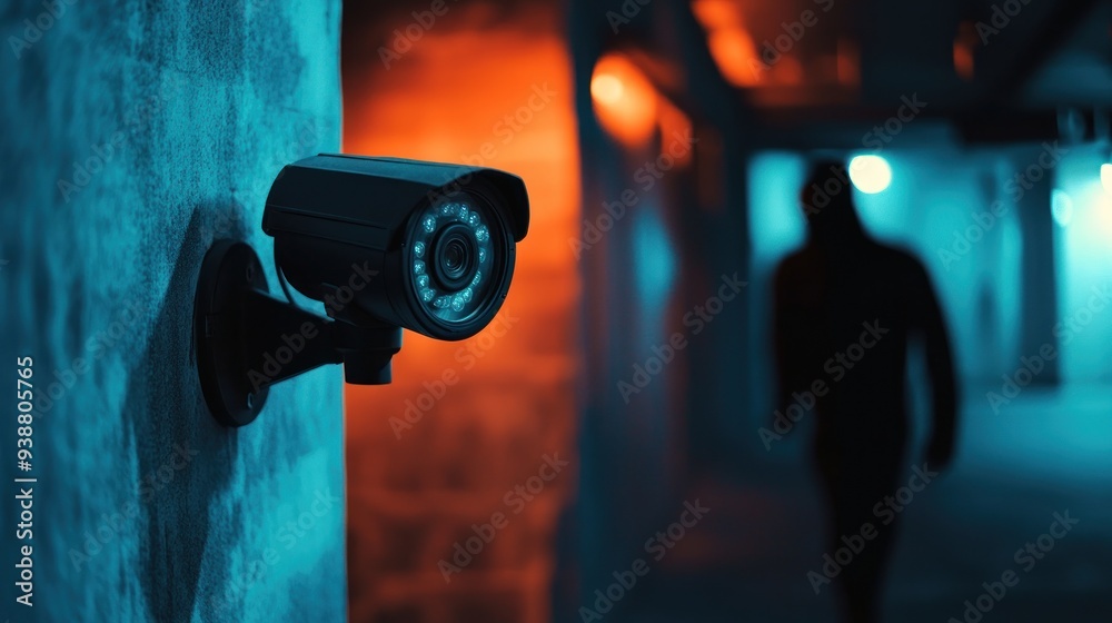 Security Camera Watching a Suspicious Figure