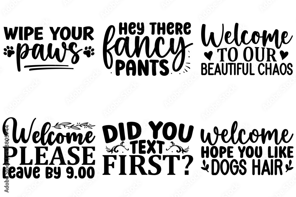 Elegant Doormat Typography, Invitation Set Vector Illustration for Presentation, Brochure, Stationery Elegant Doormat Typography, Invitation Set Vector Illustration for Presentation, Brochure, Stationery