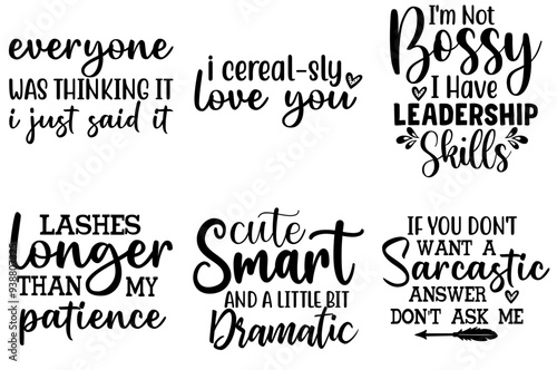 Creative Sassy Inscriptions, Labels And Badges Set Vector Illustration for Vouchers, Flyer, Logo