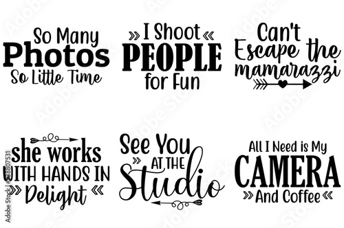 Classic Photography Hand Lettering, Invitation Collection Vector Illustration for Printable, Magazine, Brochure