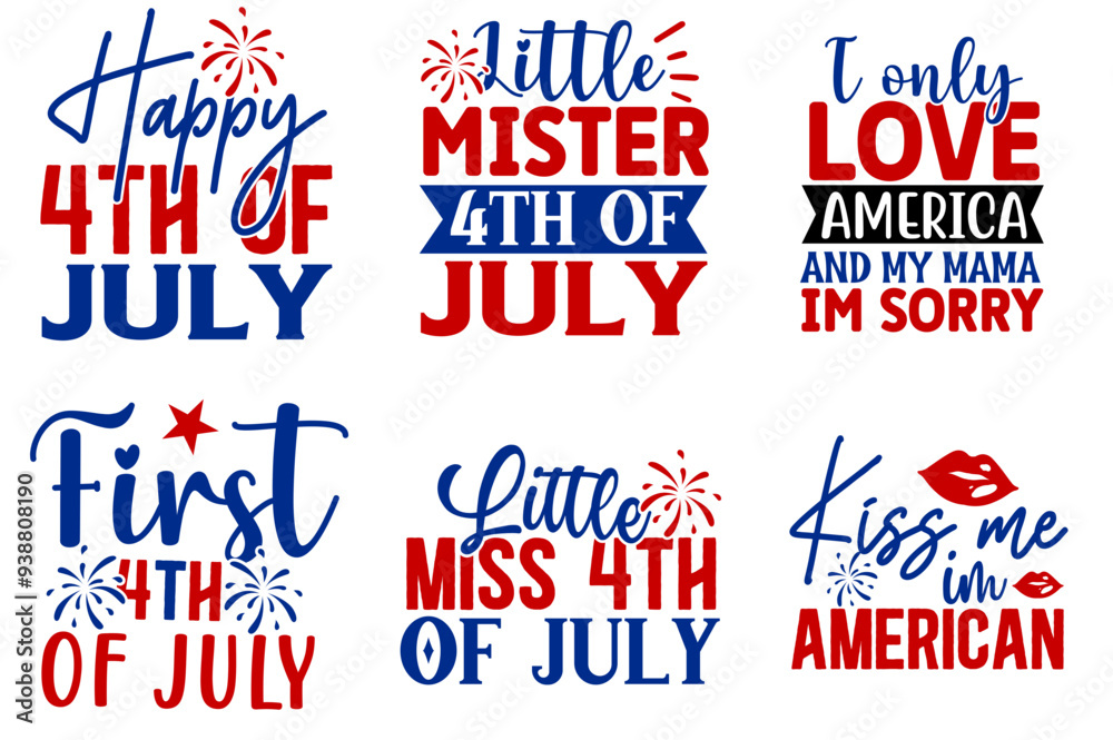 Minimal 4Th Of July Calligraphic Lettering, Calligraphy Collection Vector Illustration for Label, Postcard, Bookmark Minimal 4Th Of July Calligraphic Lettering, Calligraphy Collection Vector Illustration for Label, Postcard, Bookmark