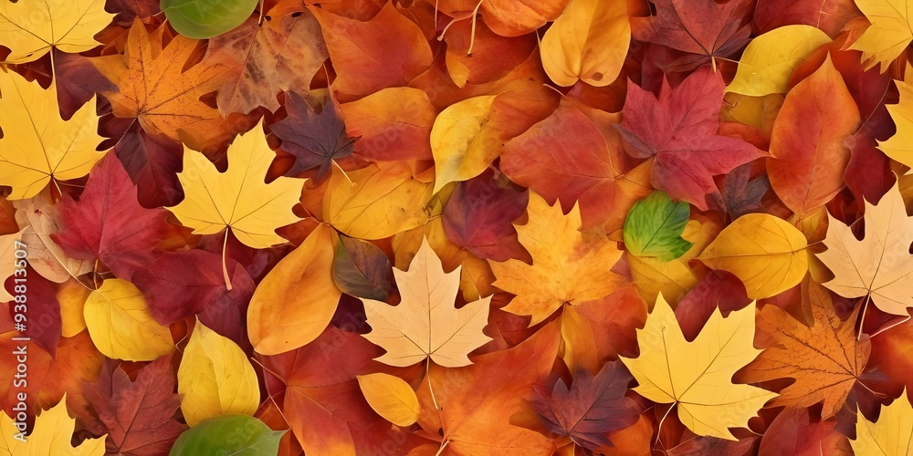 Colorful autumn leaves arranged in various shades of red, orange, and yellow on a white background Colorful autumn leaves arranged in various shades of red, orange, and yellow on a white background