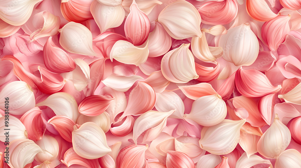 Fototapeta premium Garlic Cloves Background