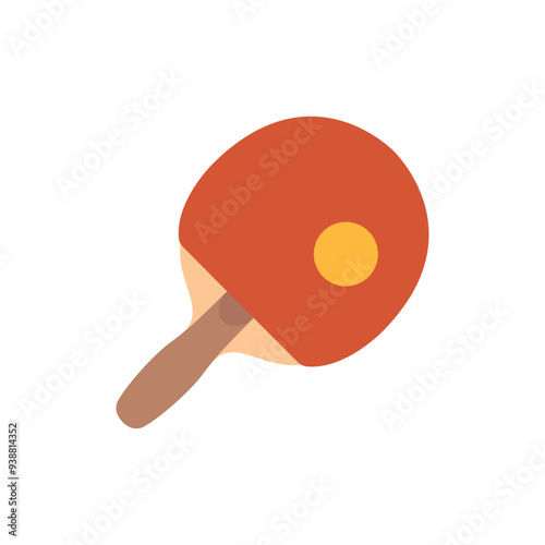 Ping pong icon in flat style. Racket and ball vector illustration on isolated background. Table tennis sign business concept.