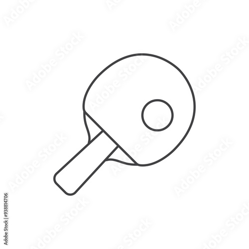 Ping pong icon in flat style. Racket and ball vector illustration on isolated background. Table tennis sign business concept.