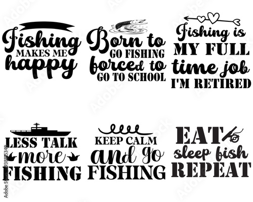 Vibrant Fishing Phrases, Invitation Collection Vector Illustration for Book Cover, Presentation, Social Media Post