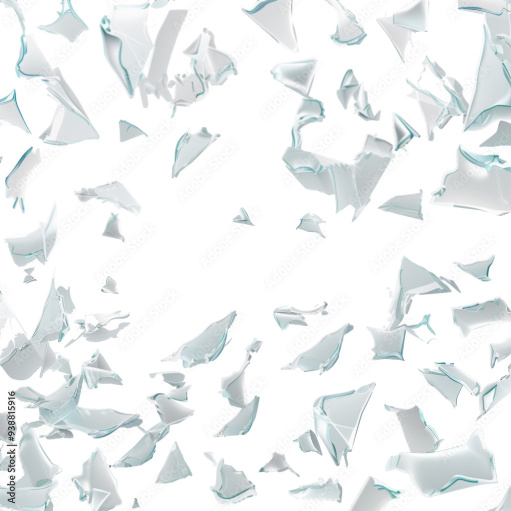 Shards of glass isolated on a transparent background Shards of glass isolated on a transparent background