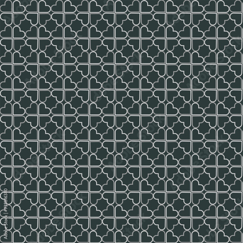 A geometric design with a pattern of stars and the word design