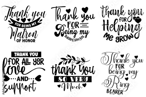 Decorative Thank You Gifts Labels And Badges, Typographic Emblems Set Vector Illustration for Social Media Post, Mug Design, Motion Graphics