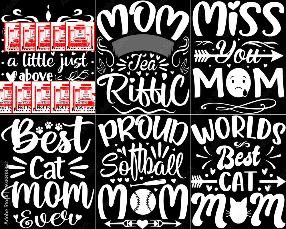 Simple Mothers Day Invitation, Hand Lettering Bundle Vector Illustration for Stationery, Magazine, Decal Simple Mothers Day Invitation, Hand Lettering Bundle Vector Illustration for Stationery, Magazine, Decal