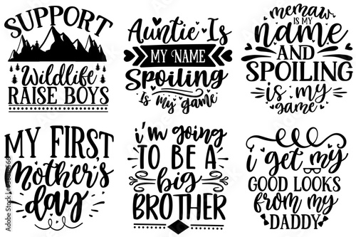 Creative Kids Labels And Badges, Calligraphic Lettering Set Vector Illustration for Newsletter, Poster, Social Media Post