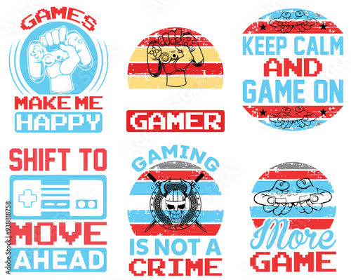 Creative Gaming And Gamer Hand Lettering, Calligraphy Set Vector Illustration for Motion Graphics, Announcement, Icon