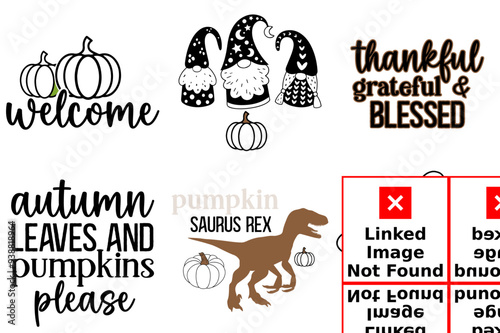 Minimal Fall Inscriptions, Phrases Set Vector Illustration for Bookmark, Magazine, Postcard