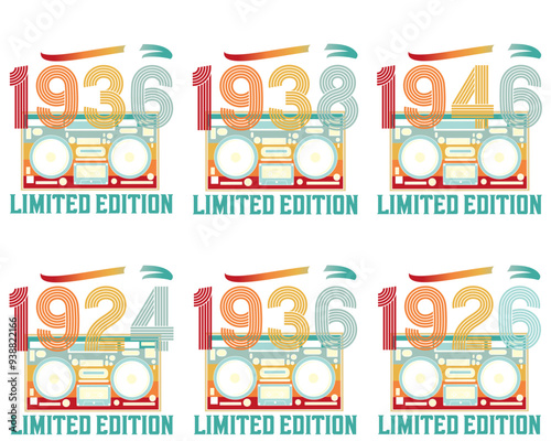 Colourful Vintage North Pole Quotes, Trendy Retro Style Illustration Pack Vector Illustration for Banner, Book Cover, Label