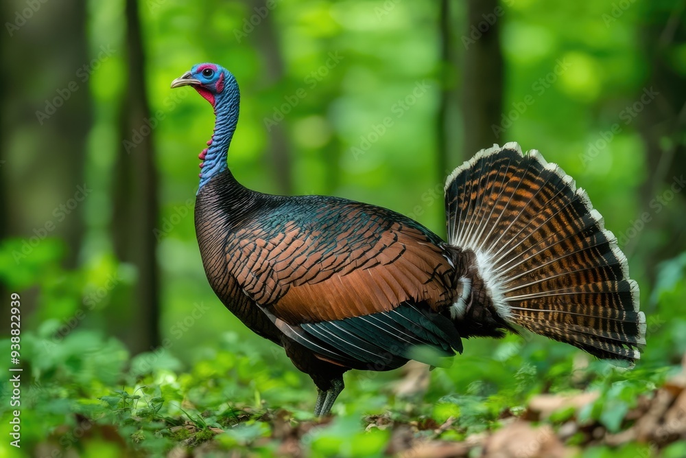 Wild turkey displaying its feathers. This photo is perfect for wildlife and nature themes, showcasing the beauty and intricacy of the bird's plumage. Wild turkey displaying its feathers. This photo is perfect for wildlife and nature themes, showcasing the beauty and intricacy of the bird's plumage.