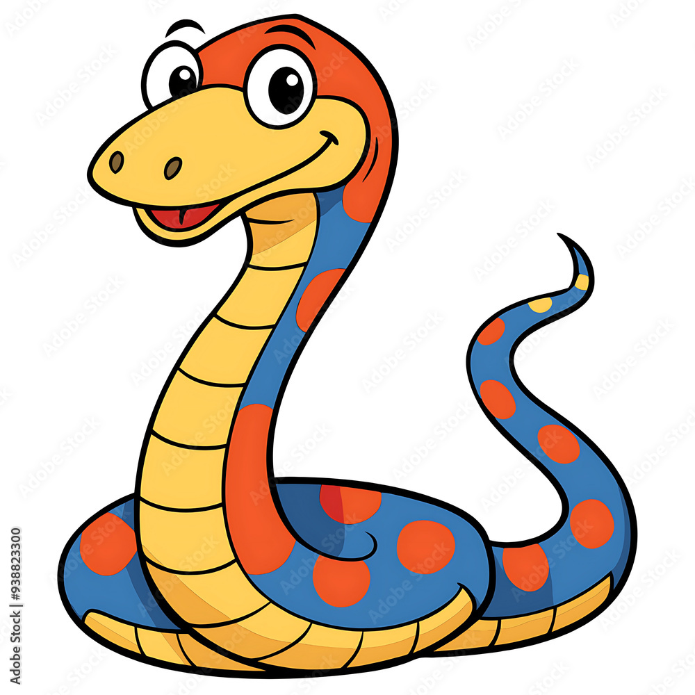 Fototapeta premium Detailed Boa Snake Hancock Vector Illustration on White Background