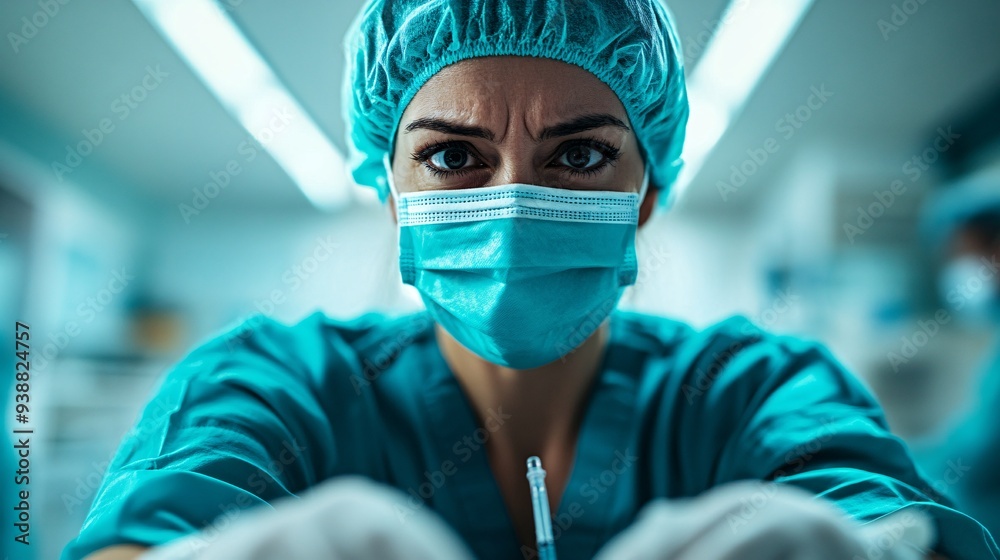Focused Surgeon in Operating Room Focused Surgeon in Operating Room