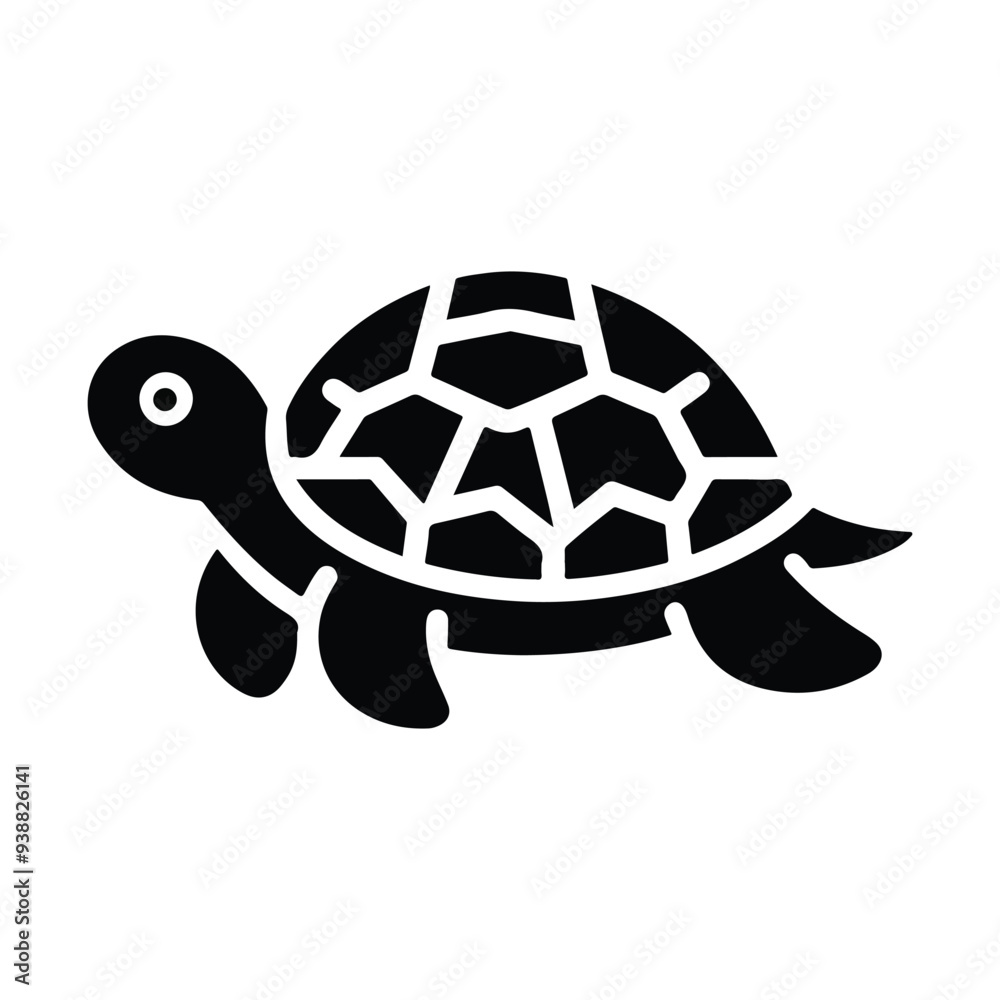 Turtle black silhouette vector with white background. Turtle black silhouette vector with white background.