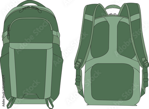 backpack vector illustration, School backpack icon set, School backpack cartoon isolated, Backpack fashion flat colorfull, Backpack fashion flat