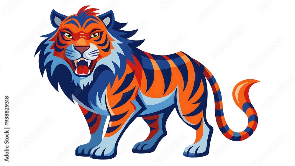 Majestic Lion Vector Illustration on a White Background Majestic Lion Vector Illustration on a White Background