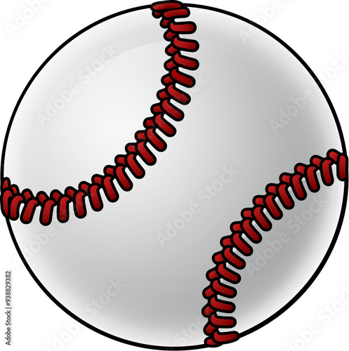 A baseball ball cartoon sports icon illustration
