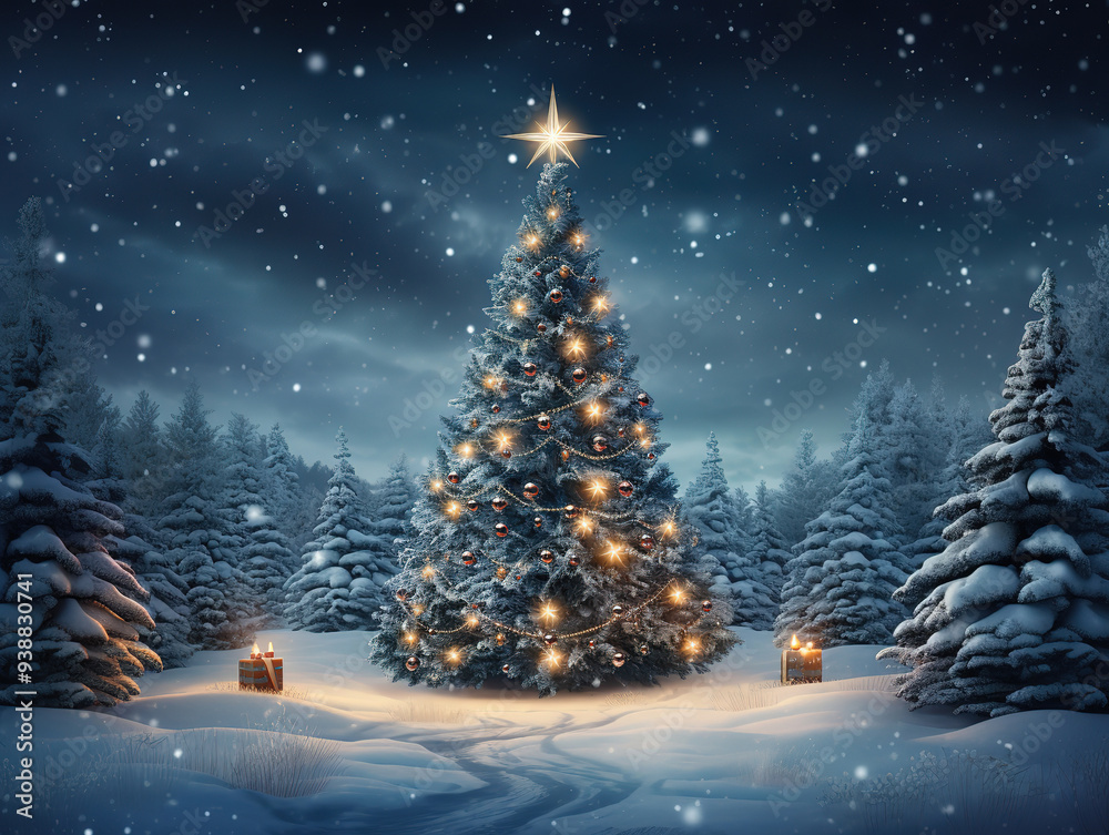 Luxurious Merry christmas with colorful gift boxes