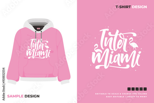 inter miami lettering sweater design