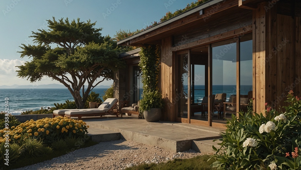 photo of luxury resort on the beach with beautiful sea view made by AI generative photo of luxury resort on the beach with beautiful sea view made by AI generative