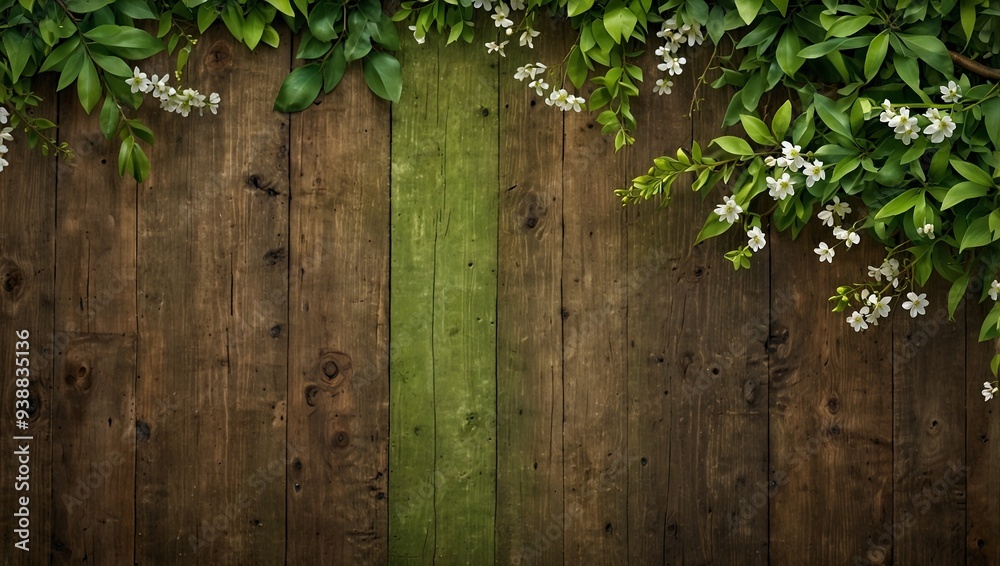 wooden background photo with plant decoration with spring theme made by AI generative wooden background photo with plant decoration with spring theme made by AI generative