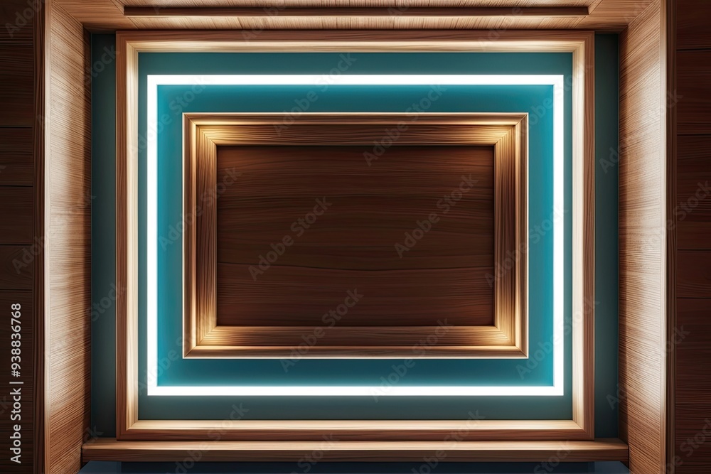 Stunning 3D Visualization of a Unique Illuminated Wooden Picture Frame Stunning 3D Visualization of a Unique Illuminated Wooden Picture Frame