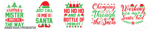 Minimal Christmas Hand Lettering, Quotes Pack Vector Illustration for Greeting Card, Advertisement, Icon