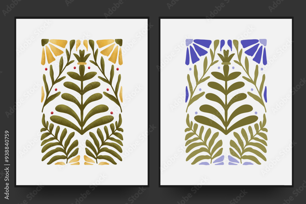 floral and floral matisse minimal style. hand drawn flat and textured design art set for wall decor, post card, poster, cover. floral and floral matisse minimal style. hand drawn flat and textured design art set for wall decor, post card, poster, cover.