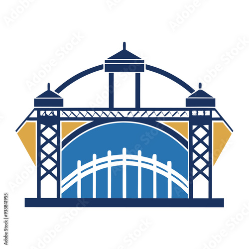 Bridge construction company vector logo design – strong, bold emblem representing structural engineering, infrastructure, architecture, and civil construction firms
