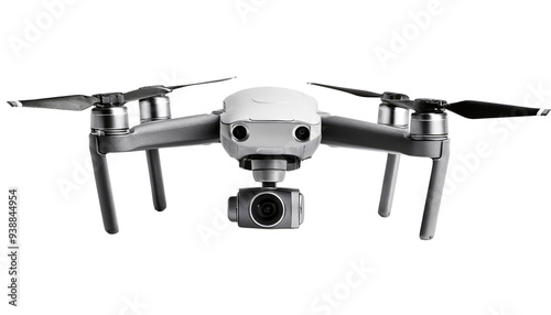 Drone Camera Isolated on Transparent Background, PNG File. Aerial Photography, High-Resolution, Quadcopter, UAV, Technology, Compact Design, 4K Video, Wireless Control, Sky View, Advanced Imaging, Out