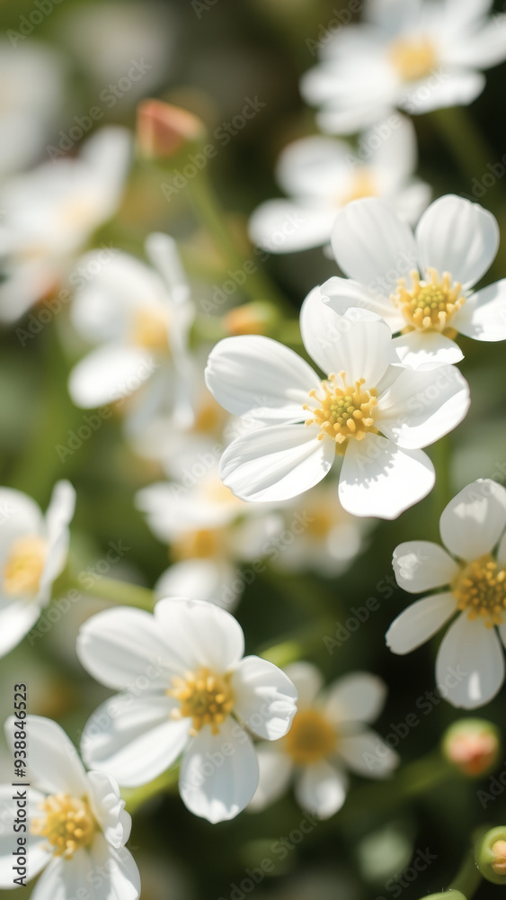 Delicate White Flowers with Yellow Centers Delicate White Flowers with Yellow Centers
