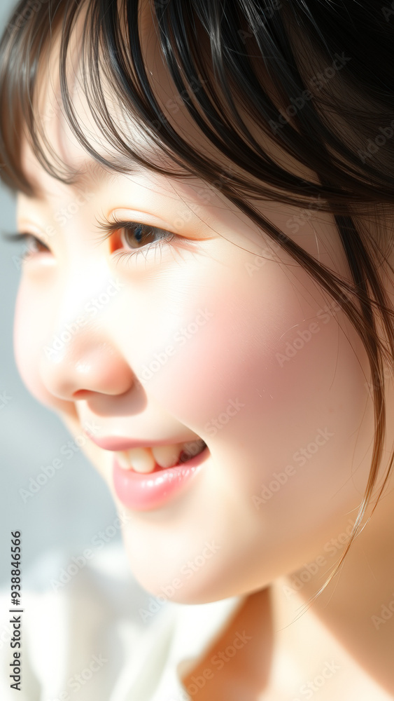 Fototapeta premium Close up of a beautiful woman smiling