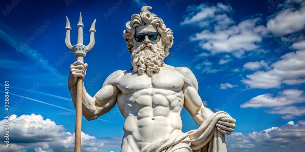 Obraz premium a statue in sunglasses