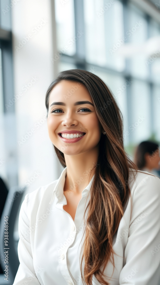 Obraz premium Portrait of a smiling businesswoman