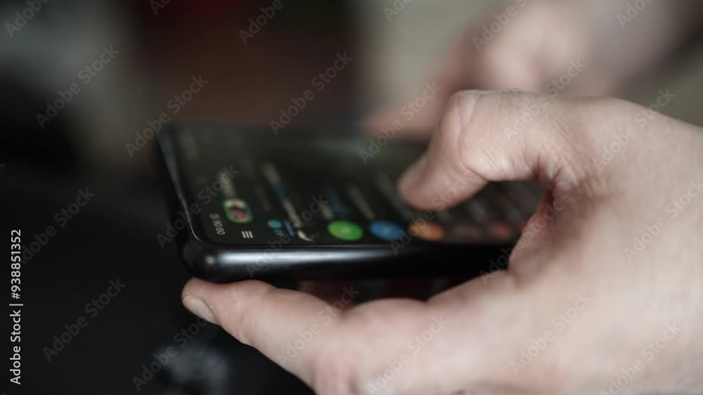 Man scrolling social media in smartphone. Social Media Addiction. Phone Browsing. Smartphone Addiction Man scrolling social media in smartphone. Social Media Addiction. Phone Browsing. Smartphone Addiction