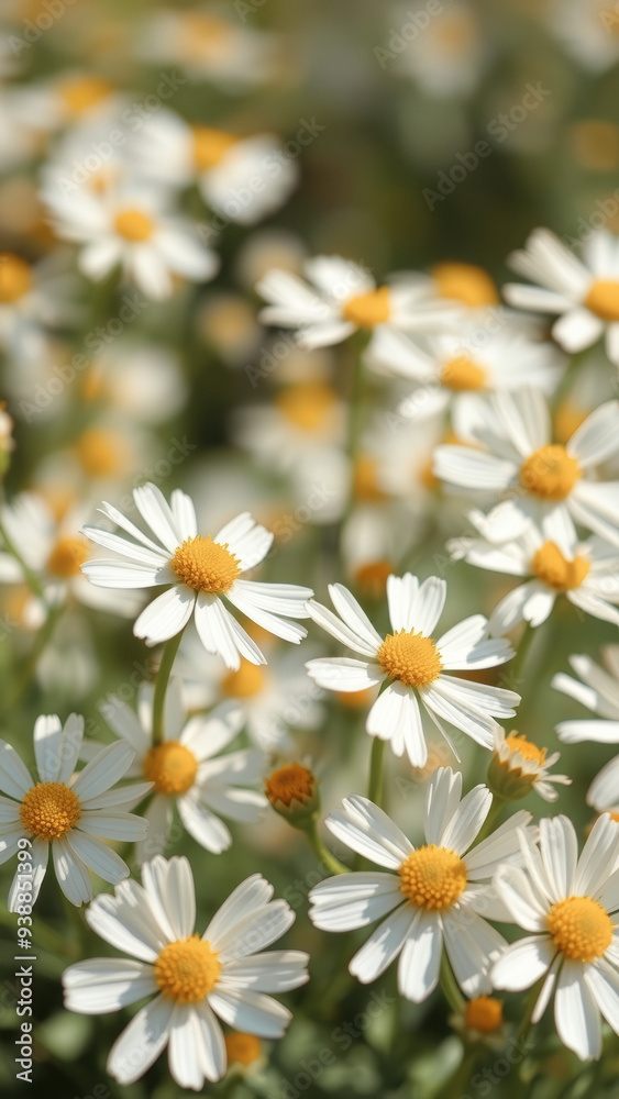 Closeup of white daisies with yellow centers Closeup of white daisies with yellow centers