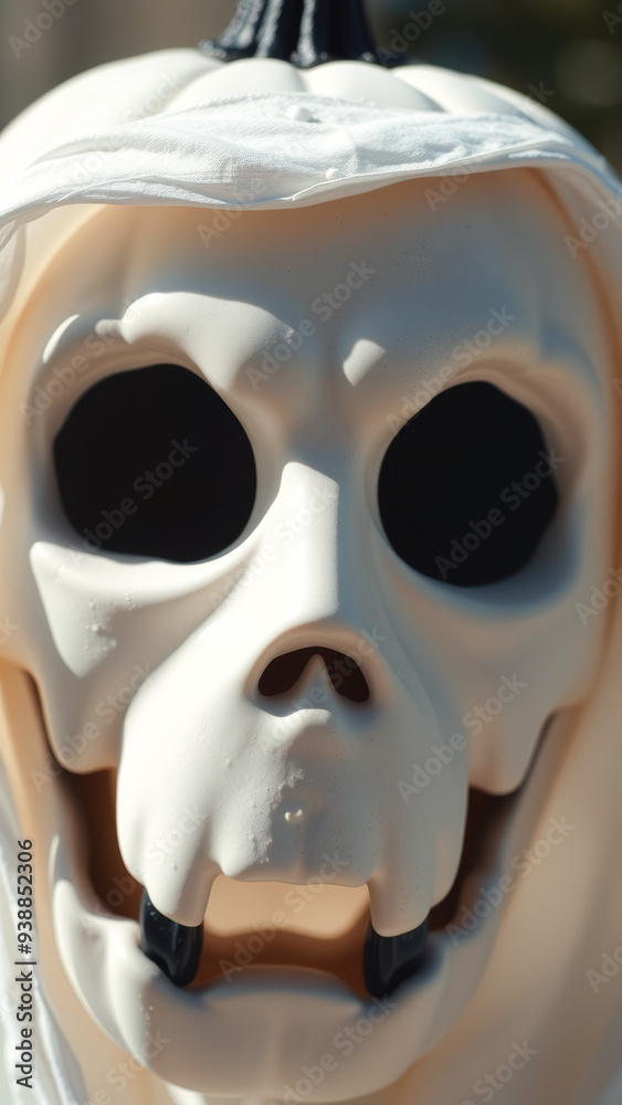 Naklejka premium Close-up of a spooky Halloween pumpkin