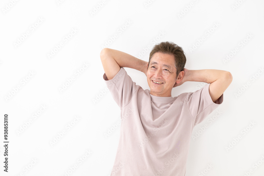 笑顔のシニア男性 笑顔のシニア男性