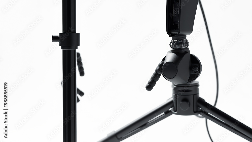 Black Tripod Stand for Microphone Black Tripod Stand for Microphone